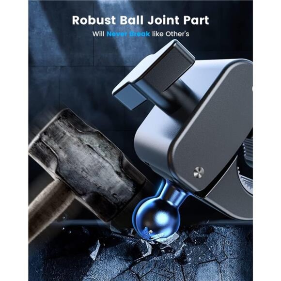 Motorcycle Phone Mount, [1s Auto Lock][100mph Military Anti-Shake] - Picture 4 of 7